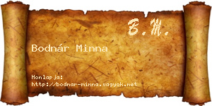 Bodnár Minna névjegykártya